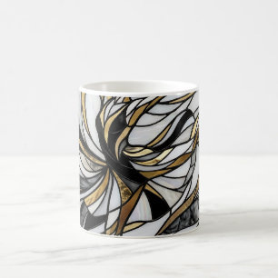 Caneca de Café Dançarino Abstrato com Movimento Do