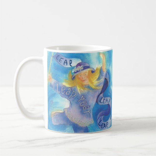 Caneca De Café Dançarino da fita do ano de pulo (Esquerda)