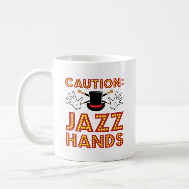 Caneca De Café Dançarino de Dança de Mãos Jazz de Cuidado (Esquerda)