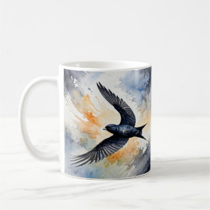 Caneca De Café Dançarino do Céu Simbiótico: Graceful Swift BIrd