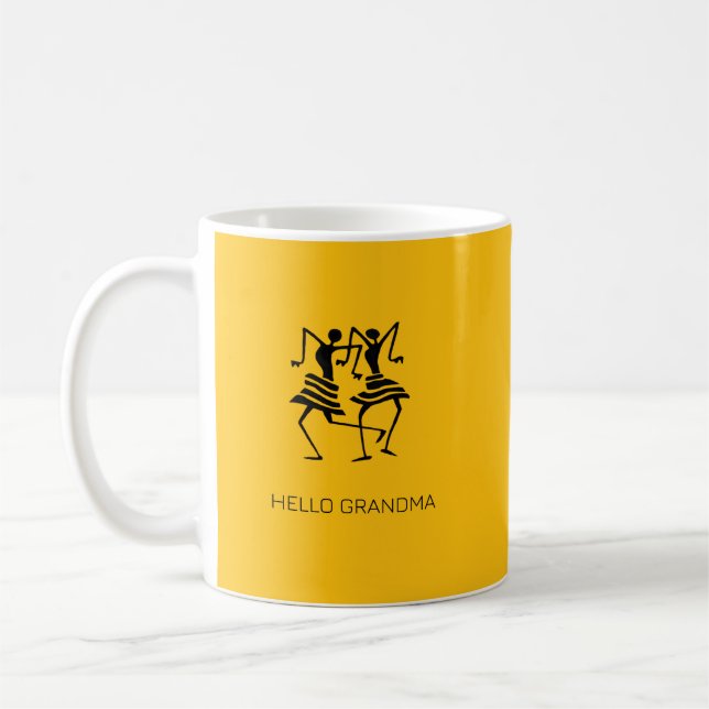 Caneca De Café Dançarinos de Celebração da Avó Silhouette (Esquerda)