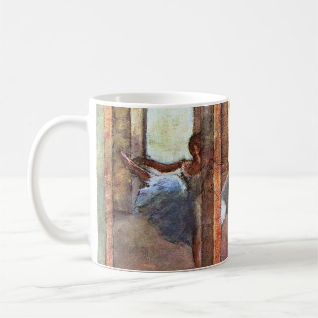 Caneca De Café Dançarinos no Foyer - Edgar Degas - 1887 (Esquerda)