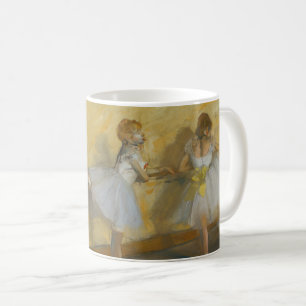 Caneca De Café Dançarinos Praticando no Barre - Edgar Degas 