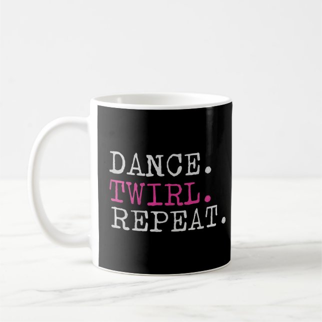 Caneca De Café Dance Twirl Repetir a ginástica de Baton Twirler (Esquerda)