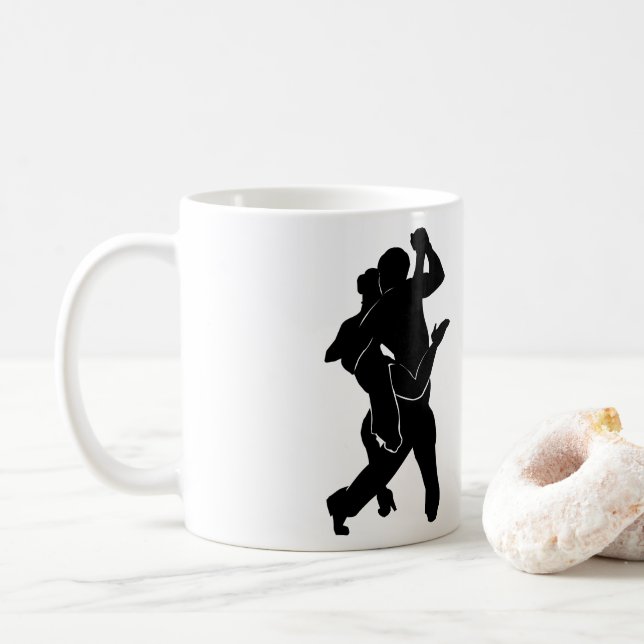 Caneca De Café Dancer Casal Mug - Cores Personalizadas (Com Donut)