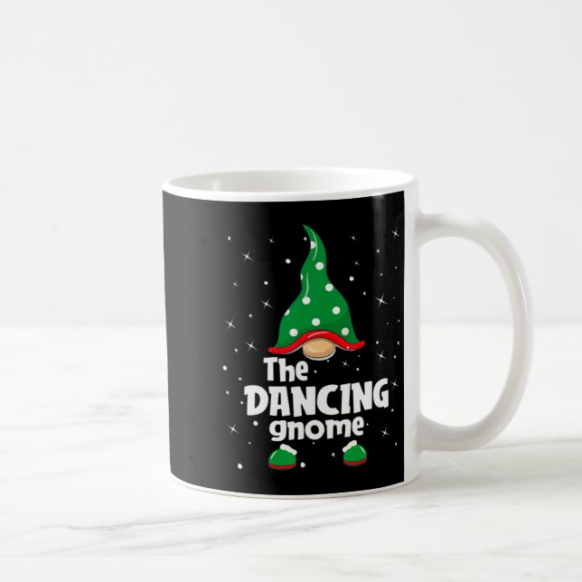 Caneca De Café Dancing Gnome Family Matching Christmas Funny Paja (Direita)