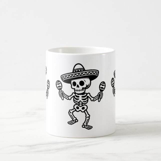 Caneca De Café Dancing Mexican Skeleton (Centro)