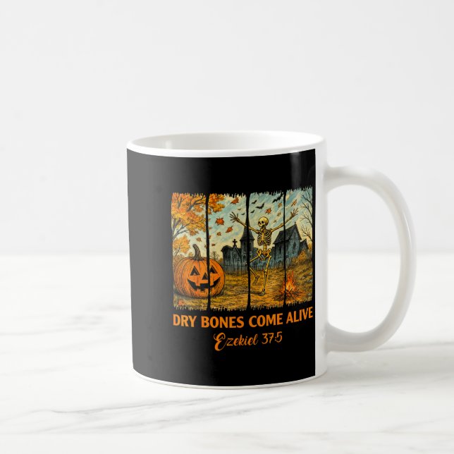 Caneca De Café Dancing Skeleton Dry Bones Come Alive Christian Ha (Direita)