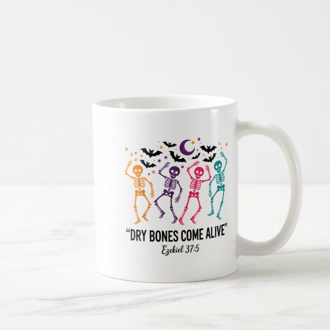 Caneca De Café Dancing Skeleton Dry Bones Come Alive Christian Ha (Direita)