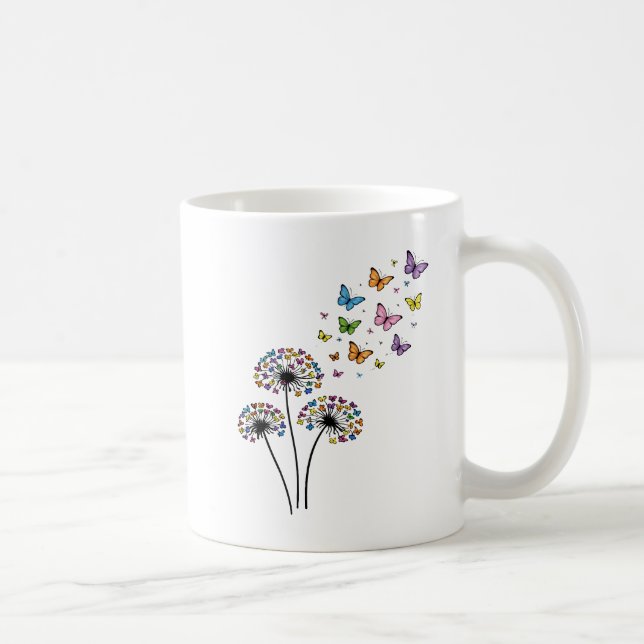 Caneca De Café Dandelion butterfly flow (Direita)