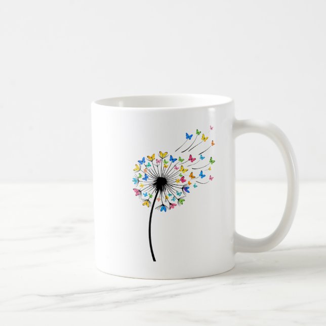 Caneca De Café Dandelion butterfly flow (Direita)