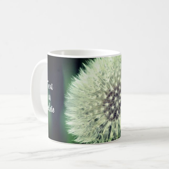 Caneca De Café Dandelion Fluff Personalizado (Frente Esquerda)