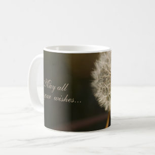 Caneca De Café Dandelion Seed Head em tons castanhos