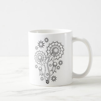 Caneca De Café Dandelion Tattoo Design