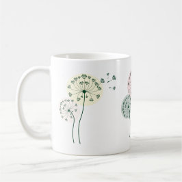 Caneca De Café Dandelions estilizados