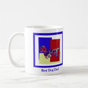 Caneca De Café Dandie Dinmont Dog Silhouette TRBY Dia do Pai