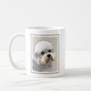 Caneca De Café Dandie Dinmont Terrier pintando pintura original d