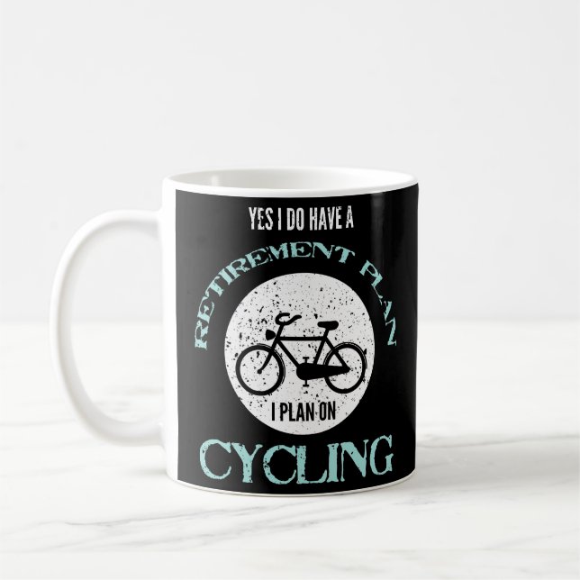 Caneca De Café Dando um ciclo sim eu tenho uma bicicleta do plano (Esquerda)