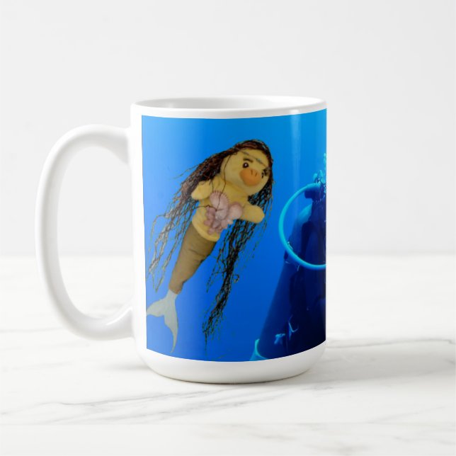 Caneca De Café Danni a Sereia debaixo d'água (Esquerda)