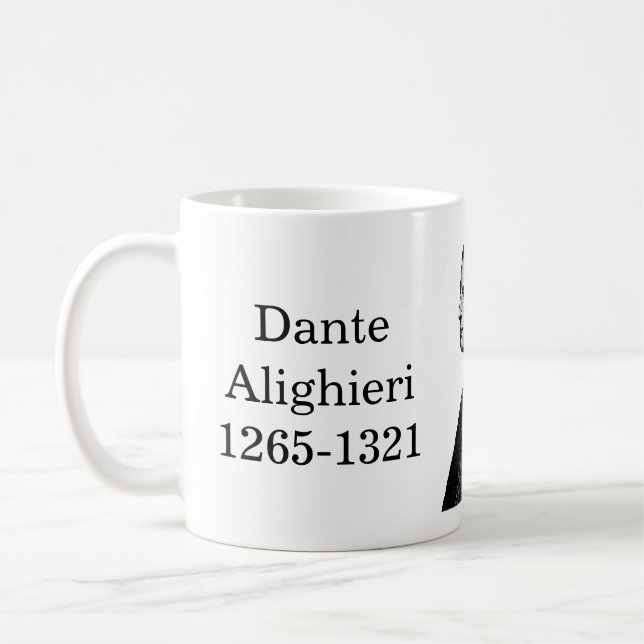 Caneca De Café Dante Alighieri cita Verse (Esquerda)