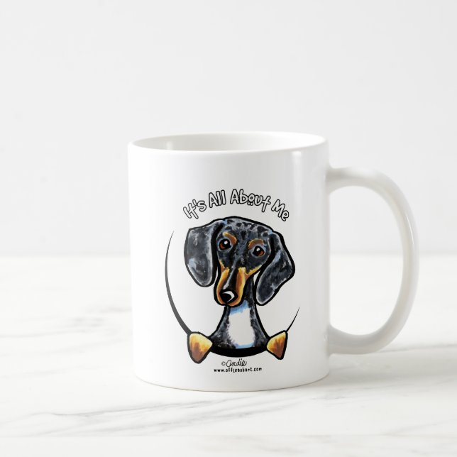 Caneca De Café Dapple Dachshund É Tudo Sobre Mim (Direita)