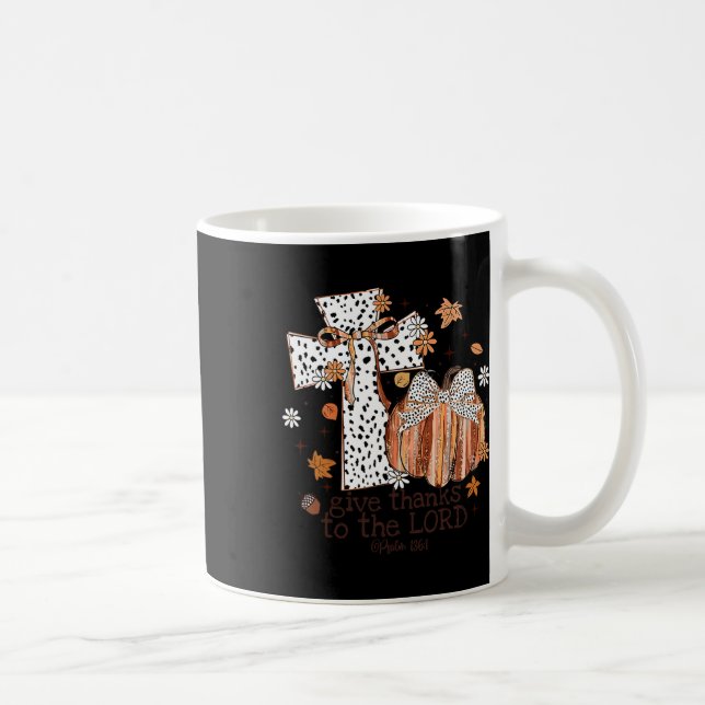Caneca De Café Dar Obrigados Ao Senhor Cair No Obrigado Cristão (Direita)