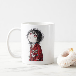 Caneca De Café Dark Anime  "Still Here" Aesthetic Gothic Illustra