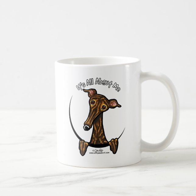 Caneca De Café Dark Brindle Greyhound IAAM (Direita)