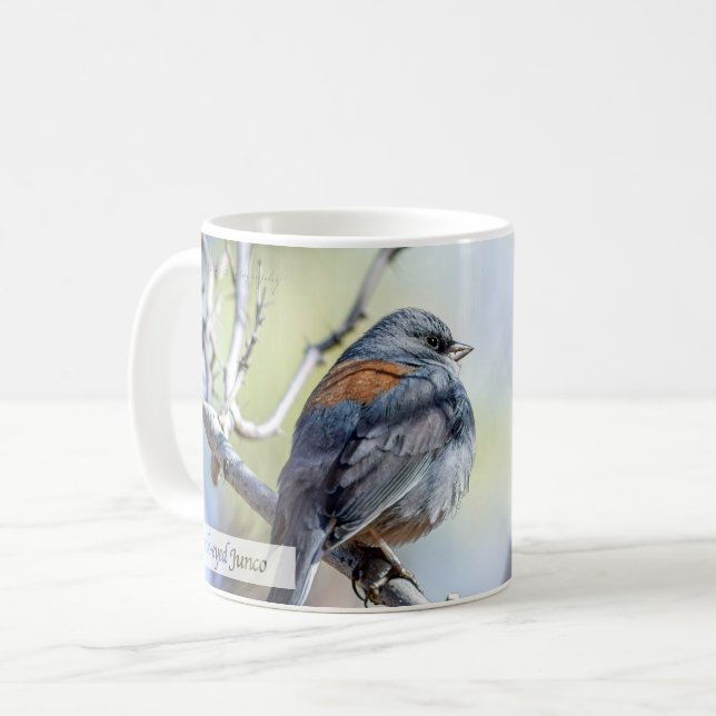Caneca De Café Dark-eyed Junco Psalm 62:5 (Frente Esquerda)