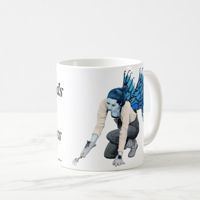 Caneca De Café Dark Fairy Gardener Fantasy Art Coffee Mug (Frente Esquerda)