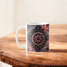 Dark Romance Burgundy Art Deco Floral Summer