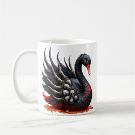 Caneca De Café Dark Swan of Bones – Gothic Elegance