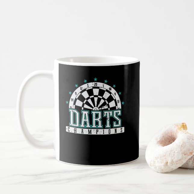 Caneca De Café Darts Champion (Com Donut)
