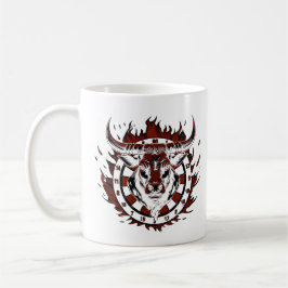 Caneca De Café Dartscheibe Feuer Stier Bulle Spezialdesign