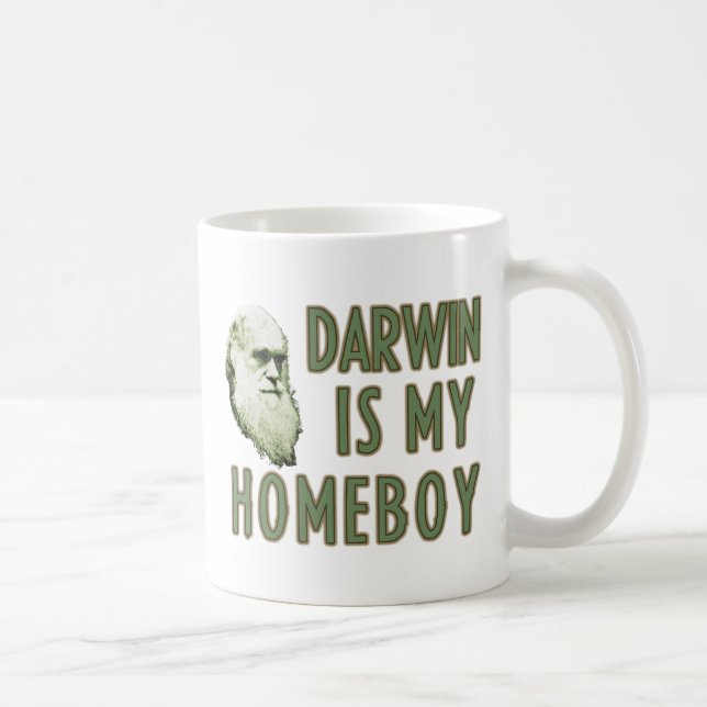 Caneca De Café Darwin é meu ficar em casa (Direita)