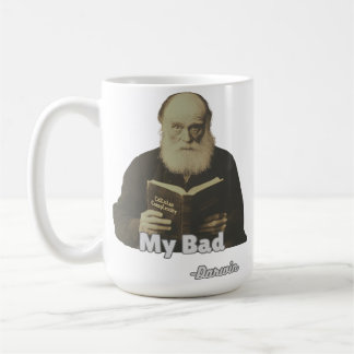 Caneca De Café Darwin “My Bad!” Mug- Evolutionary Humor 