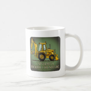 Caneca de café das citações do operador do Backhoe