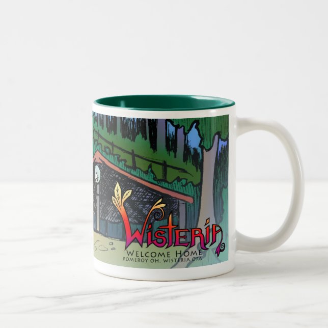 Caneca de café das glicínias (Direita)