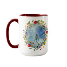 Caneca de Café das Mãos em Oração das Mulheres