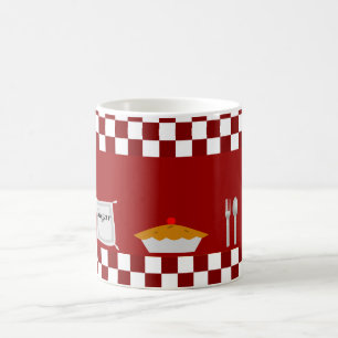 Caneca de café das tortas do tabuleiro de damas