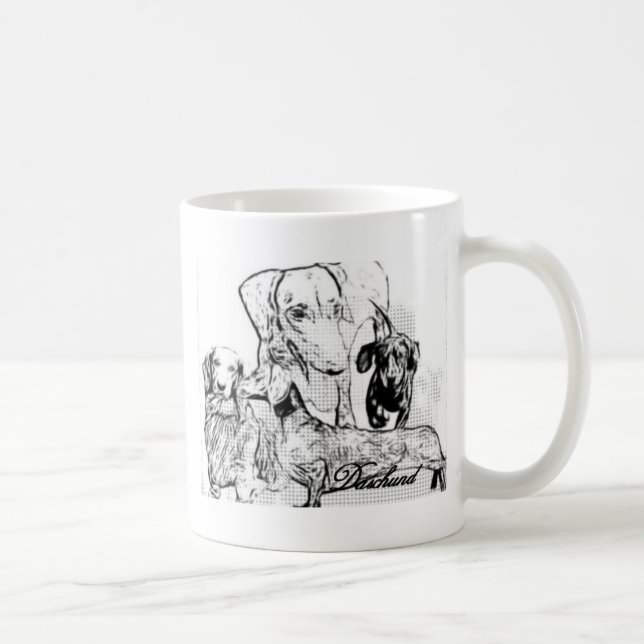 Caneca De Café Daschund (Direita)