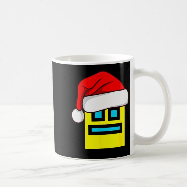 Caneca De Café Dash Geometry Repeat Christmas Santa Hat Game Vide (Direita)