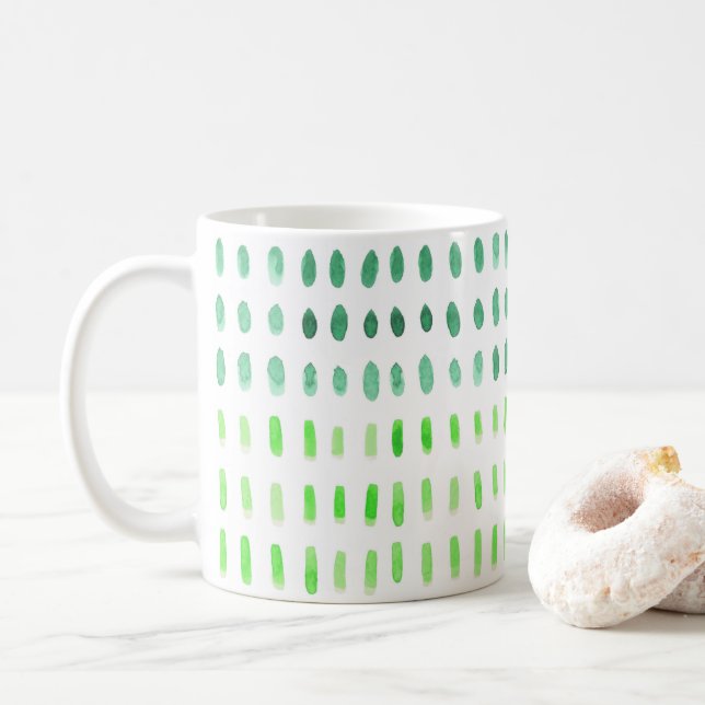 Caneca De Café Dashed In Green Mug (Com Donut)