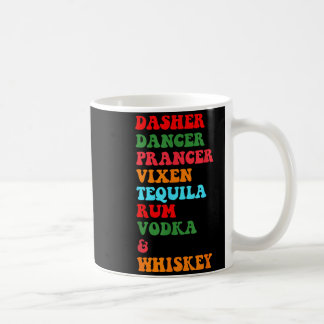 Caneca De Café Dasher Dancer Prancer Vixen Tequila Rum Vodka Desi