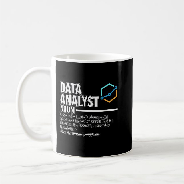 Caneca De Café Data Analyst Definition Data Scientist Science Lov (Esquerda)