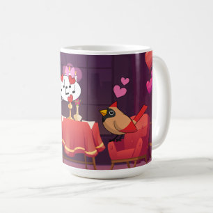 Caneca De Café Data do Janto de Aves Cardinais do norte