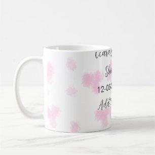 Caneca De Café Data moderna da cor da água do chá de fraldas de f