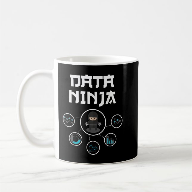 Caneca De Café Data Ninja - Geek de dados - grande oferta de anal (Esquerda)