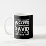 Caneca De Café DAVID Gift Name Personalizado Birthday Funny Crist<br><div class="desc">DAVID Gift Name Personalizado Birthday Engraçado Piada de Natal</div>