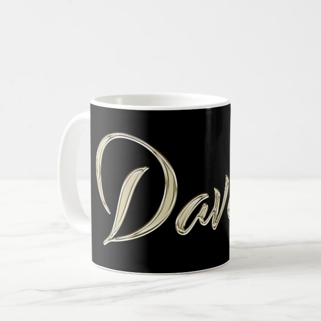 Caneca De Café Davide Name whitegold Tasse Teetasse Kaffeetasse (Frente Esquerda)